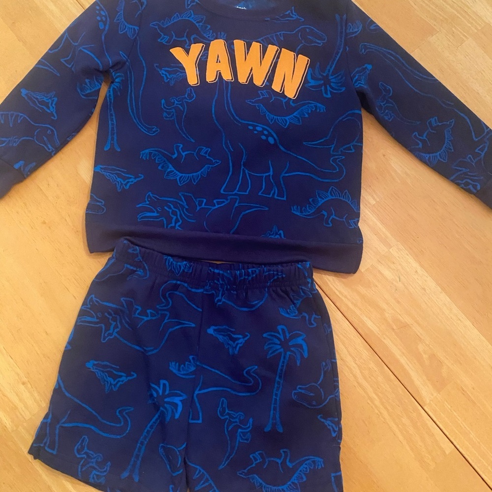 Carter's Navy Dinosaur PJ Set